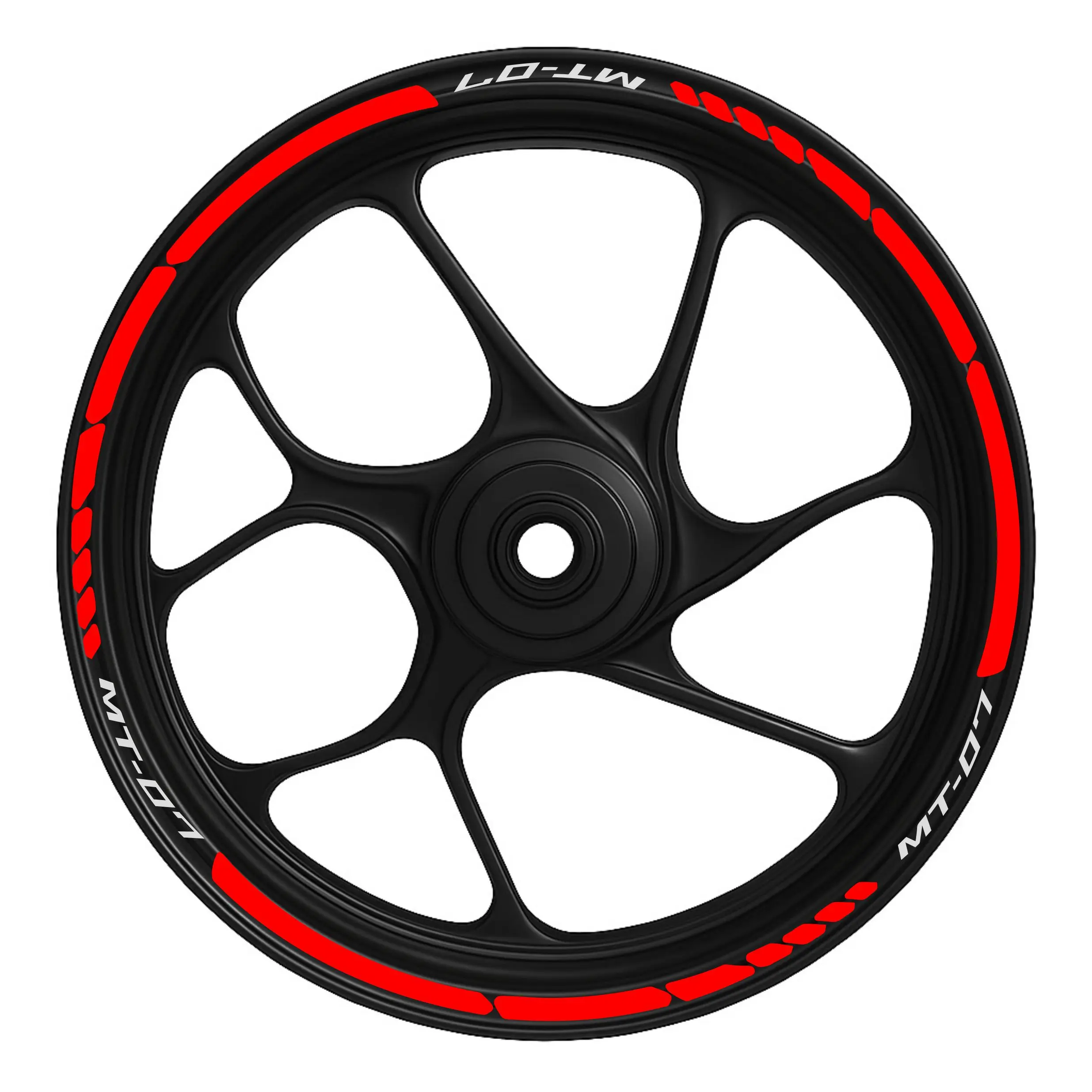 Mt07 Dotted - KIRMIZI Yamaha MT-07 Dotted Jant Şeridi (MT-07 Yazılı) - Görsel 1
