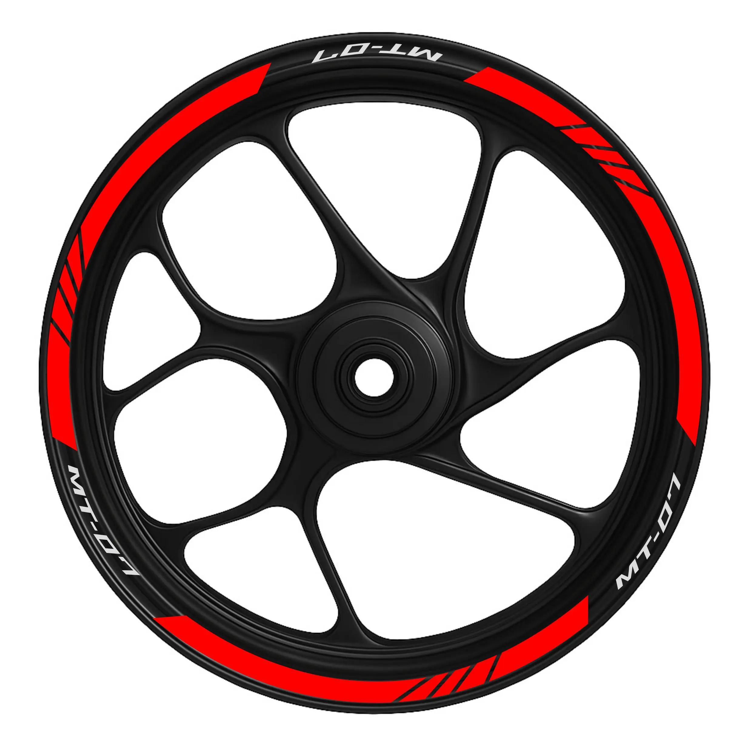 Mt07 Flux - KIRMIZI Yamaha MT-07 Flux Jant Şeridi (MT-07 Yazılı) - Görsel 1