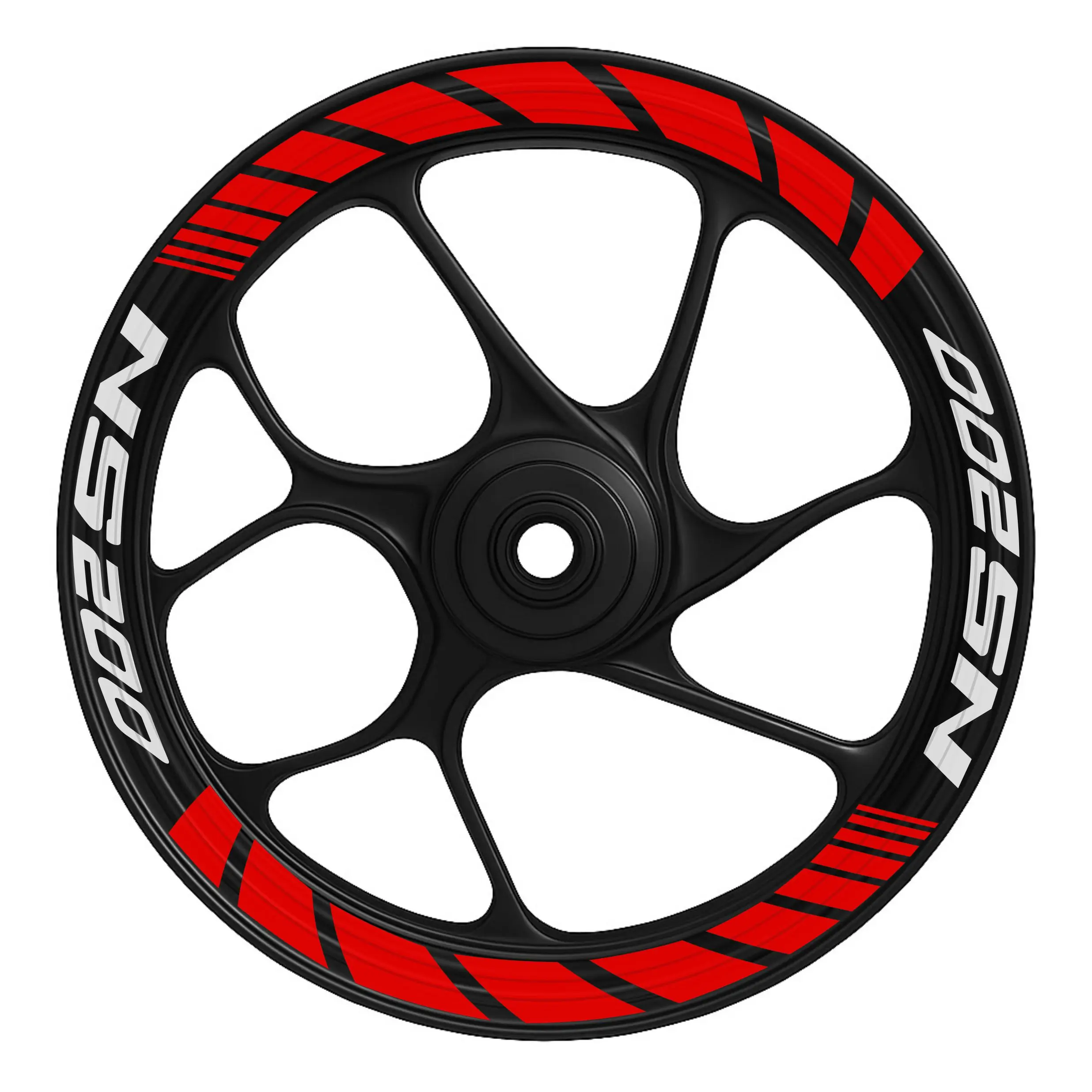 Ns200 Slash - KIRMIZI Bajaj Pulsar Ns200 Slash Jant Şeridi (Ns200 Yazılı) - Görsel 1