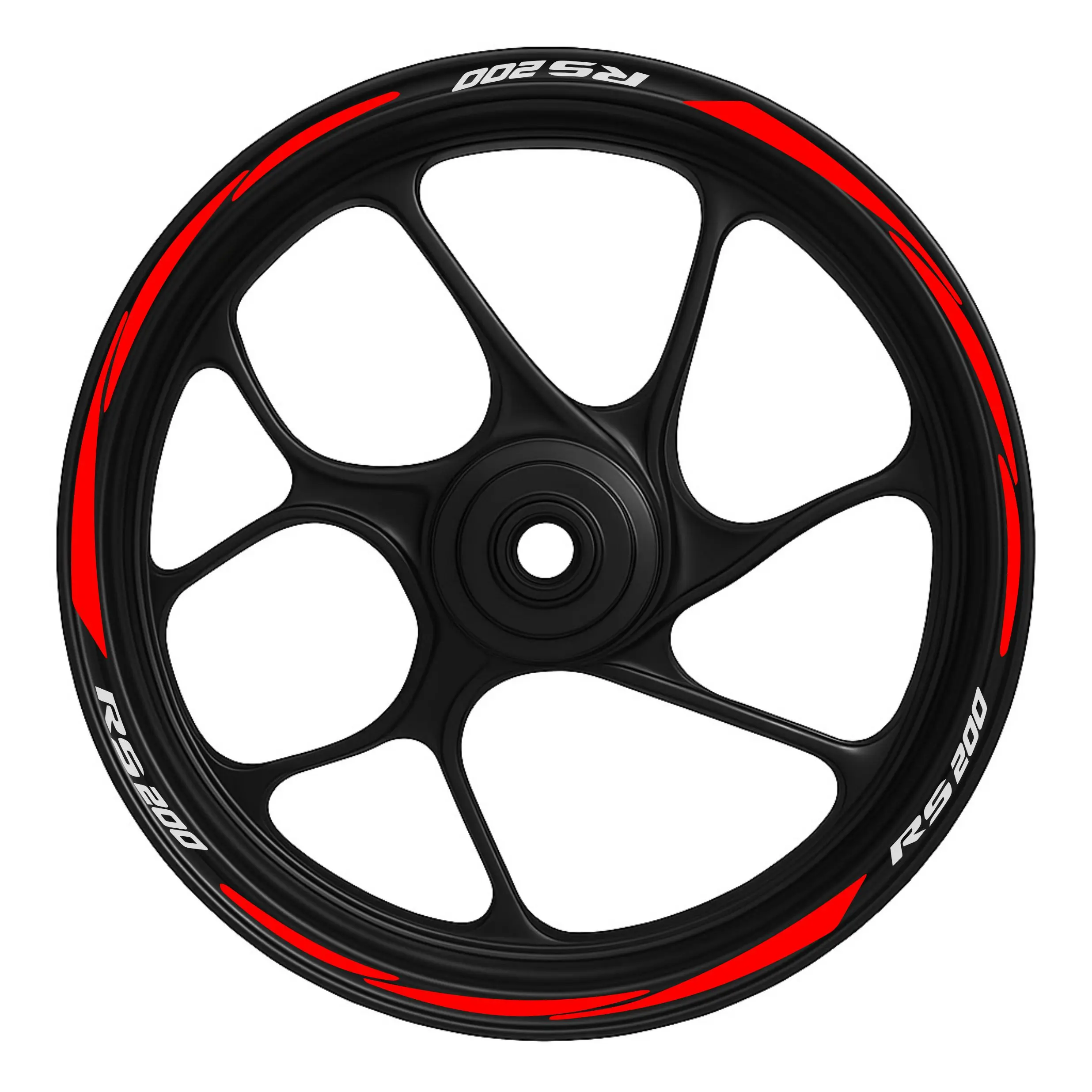 RS200 Lined - KIRMIZI Bajaj Pulsar Rs200 Lined Jant Şeridi (Rs200 Yazılı) - Görsel 1