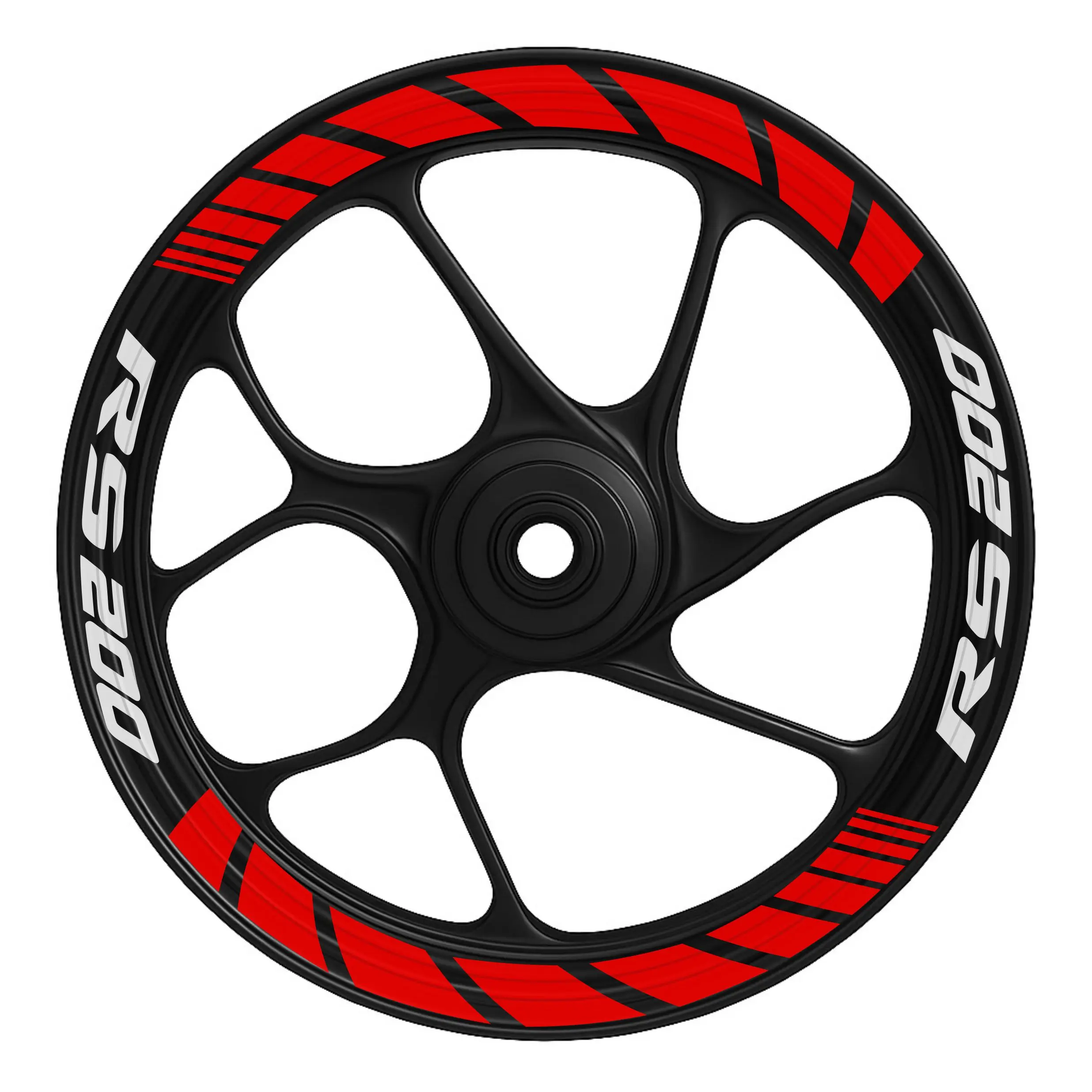 RS200 Slash - KIRMIZI Bajaj Pulsar Rs200 Slash Jant Şeridi (Rs200 Yazılı) - Görsel 1