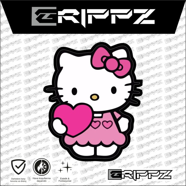 Hello Kitty Kalp Tutan Figür Sticker